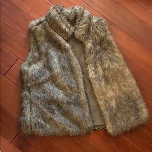 Faux fur vest